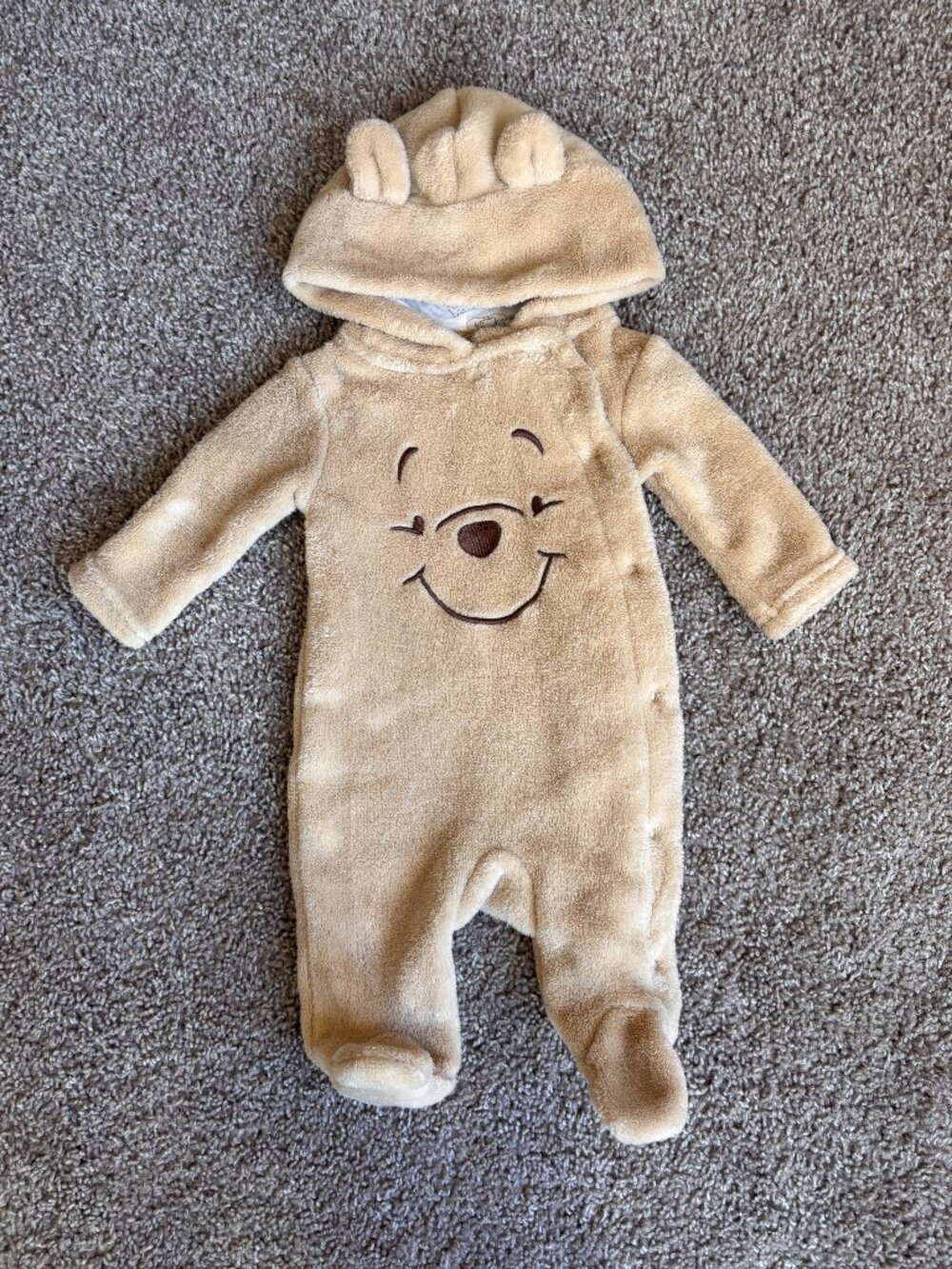 NB Disney Baby Winnie the Pooh Footed One-Piece Bunting Newborn Romper Suit